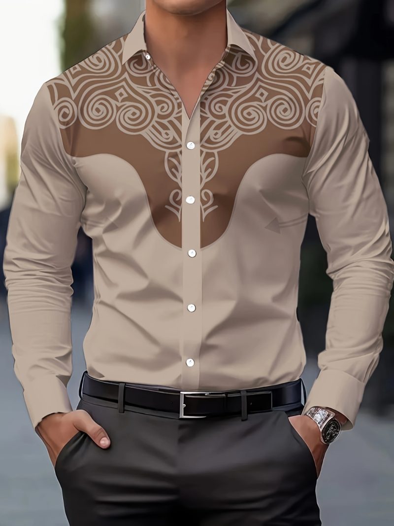 2024 Fashion Lapel Long Sleeve Men's Shirt Simple Casual Men's Street Dance Shirt European Size 5XL Fast Shipping Printed Shirt - Image 14