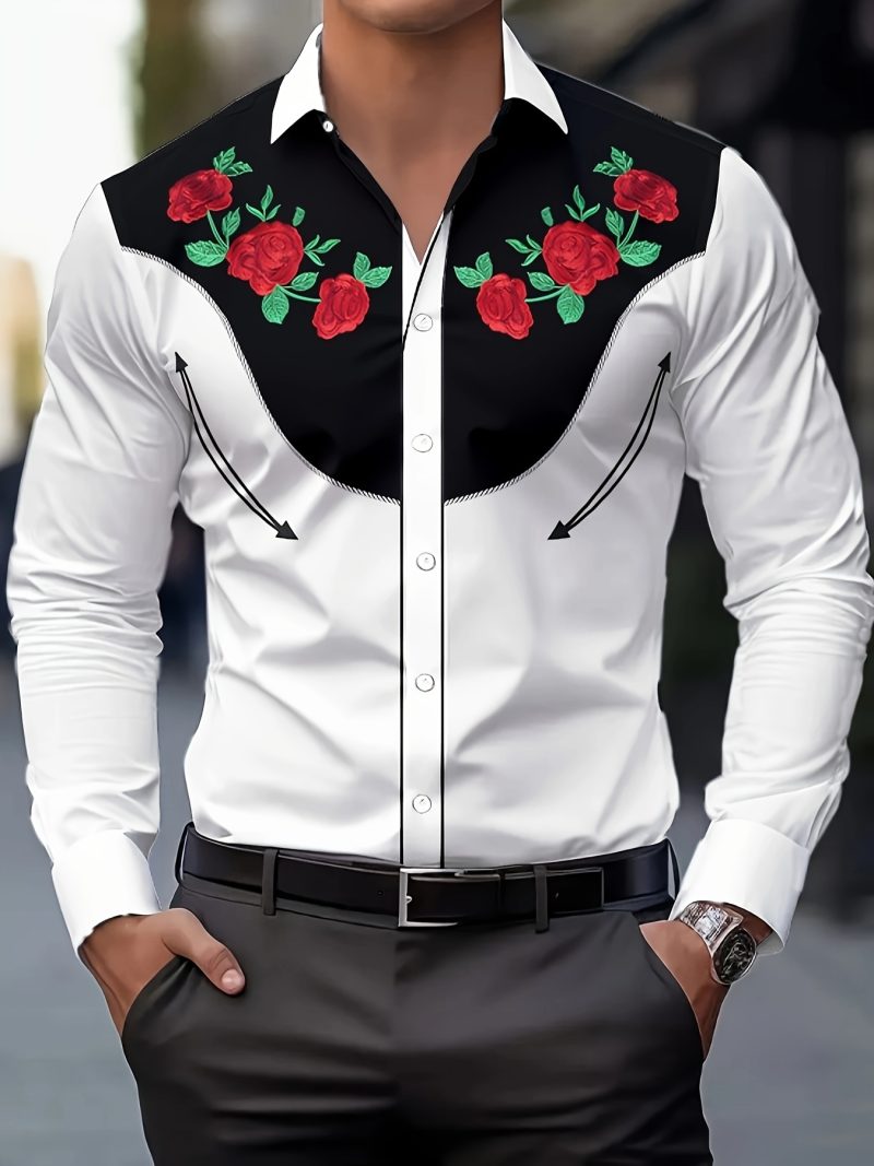 2024 Fashion Lapel Long Sleeve Men's Shirt Simple Casual Men's Street Dance Shirt European Size 5XL Fast Shipping Printed Shirt - Image 17