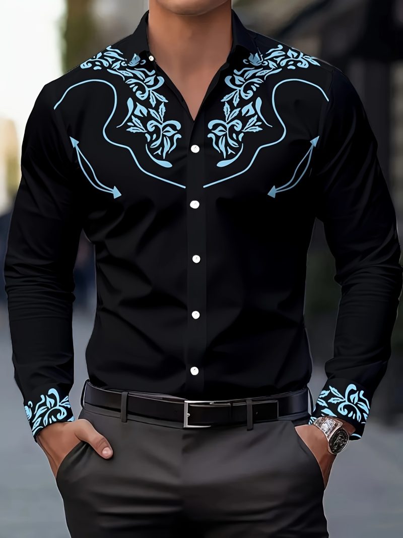 2024 Fashion Lapel Long Sleeve Men's Shirt Simple Casual Men's Street Dance Shirt European Size 5XL Fast Shipping Printed Shirt - Image 18