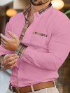 Classic men's shirts buckle shirt 3 styles 24 colors business office shirt shirt shirt Pocket decoration comfortable fabric
