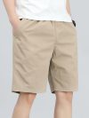 Mens Light Weight Cotton Shorts Summer Casual Shorts Baggy Sports Gym Work Shorts Wide Leg