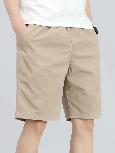 Mens Light Weight Cotton Shorts Summer Casual Shorts Baggy Sports Gym Work Shorts Wide Leg