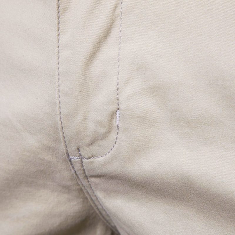 AIOPESON Summer 100% Cotton Solid Shorts Men High Quality Casual Business Social Elastic Waist Men Shorts 10 Colors Beach Shorts - Image 5