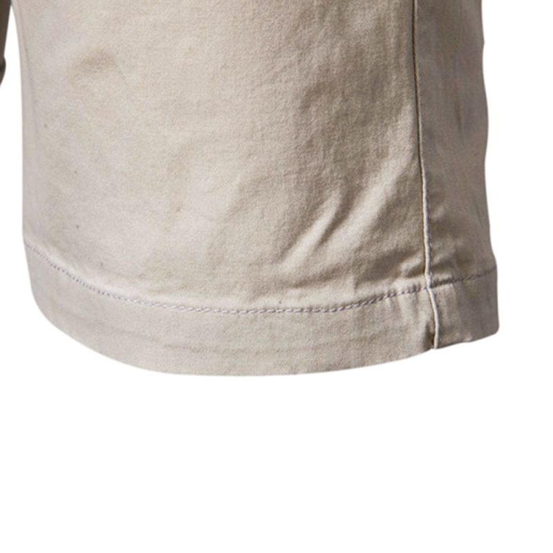 AIOPESON Summer 100% Cotton Solid Shorts Men High Quality Casual Business Social Elastic Waist Men Shorts 10 Colors Beach Shorts - Image 6