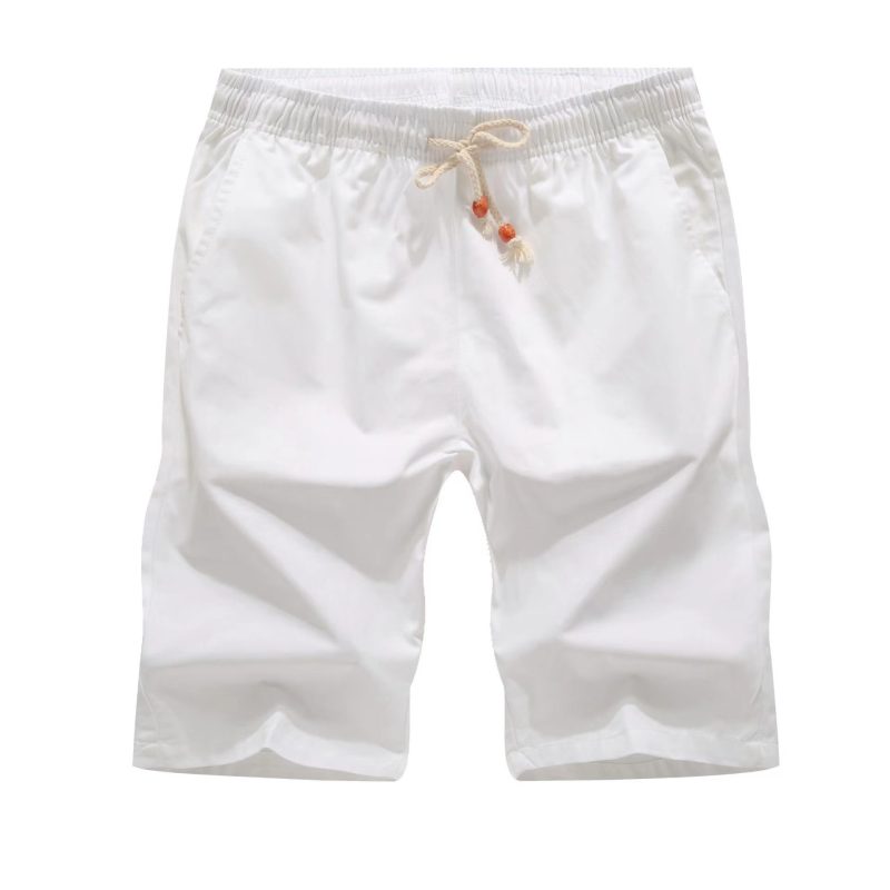 2024 new men's casual shorts, fitness jogging pants, retro classic color clothing, waist hanging bead drawstring sports shorts - Image 10