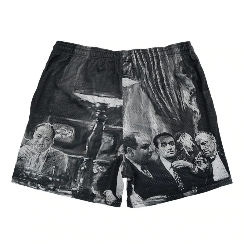 Summer New men short pant Rose Design Casual Shorts Street Hip Hop Fitness Polyester Fast Dry Breathable Embroidery Men Shorts - Image 2