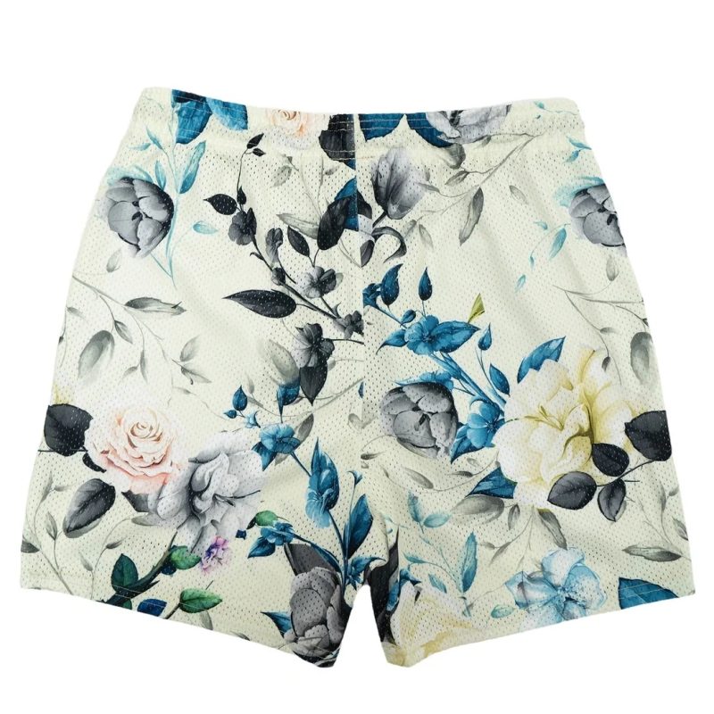 Summer New men short pant Rose Design Casual Shorts Street Hip Hop Fitness Polyester Fast Dry Breathable Embroidery Men Shorts - Image 5