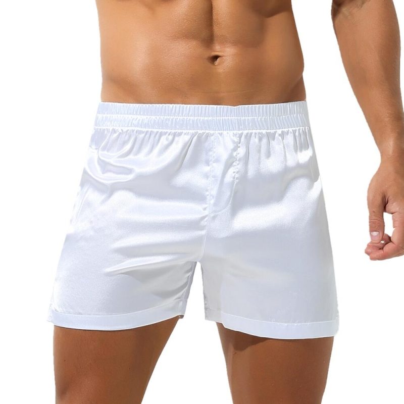 Men's Sleep Bottoms Sexy Pajamas Shorts Soft Silky Loose Boxers Shorts Underwear Men Home Lounge Arrow Panties Men Sleepwear - Image 2