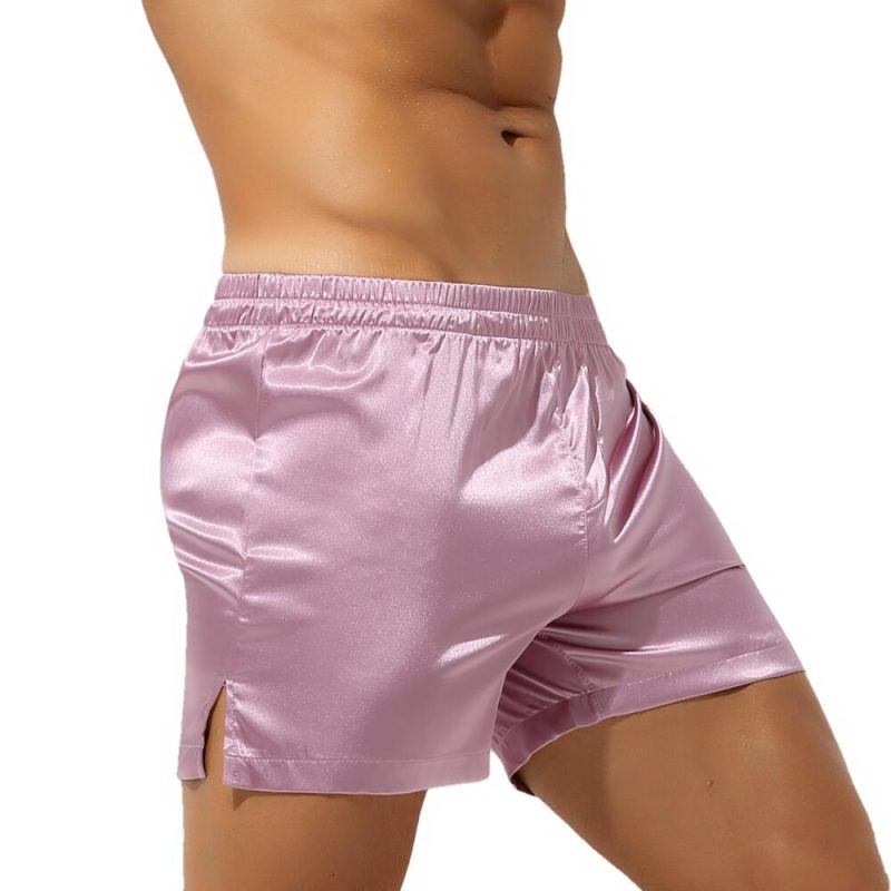 Men's Sleep Bottoms Sexy Pajamas Shorts Soft Silky Loose Boxers Shorts Underwear Men Home Lounge Arrow Panties Men Sleepwear - Image 5