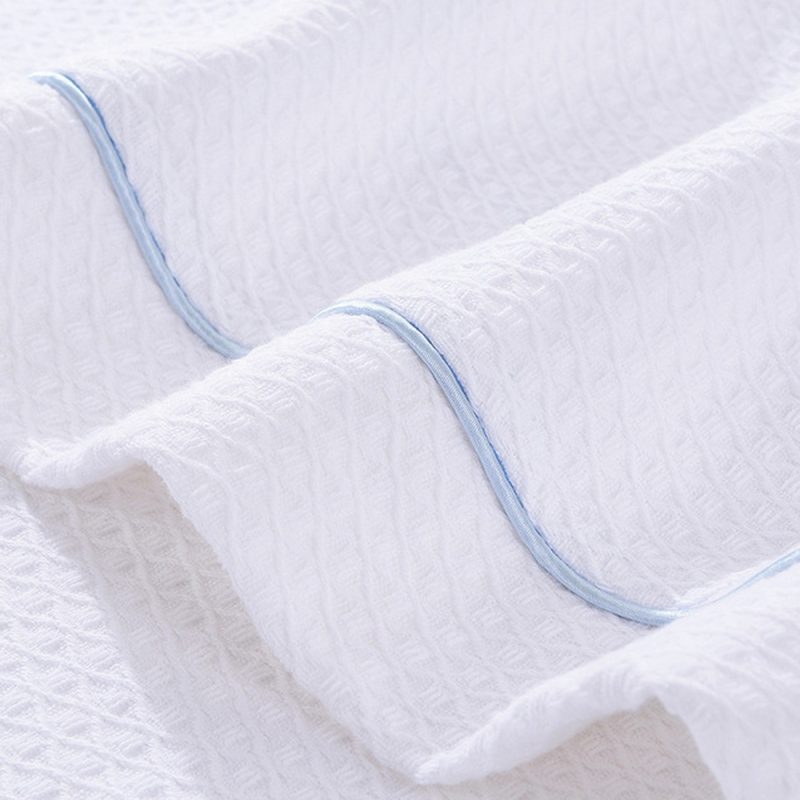 100% Cotton Waffle Bathrobe Men Women Sleepwear Couple Spring Summer Long Bride Bathrobe Sleep Lounge Robe Kimono Nightwear Gown - Image 5
