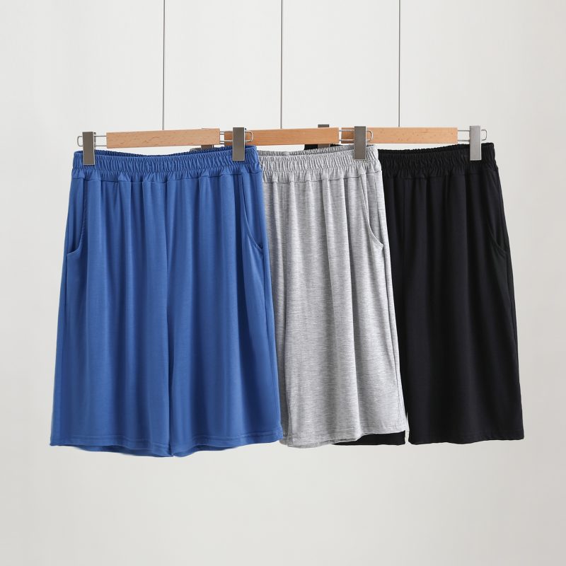 Men's Sleepwear Shorts Loose Cotton Oversized Draped Deep Pocket Pajamas Thin Elastic Short Pijama Pants for Men Lounge Wear