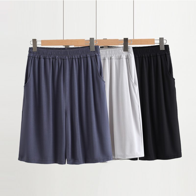 Men's Sleepwear Shorts Loose Cotton Oversized Draped Deep Pocket Pajamas Thin Elastic Short Pijama Pants for Men Lounge Wear - Image 2