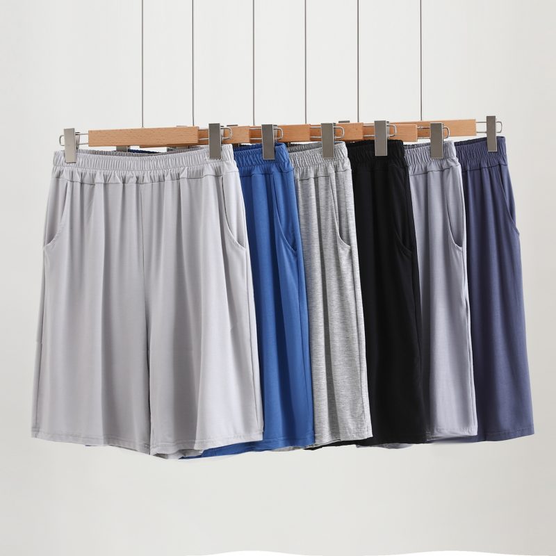 Men's Sleepwear Shorts Loose Cotton Oversized Draped Deep Pocket Pajamas Thin Elastic Short Pijama Pants for Men Lounge Wear - Image 3