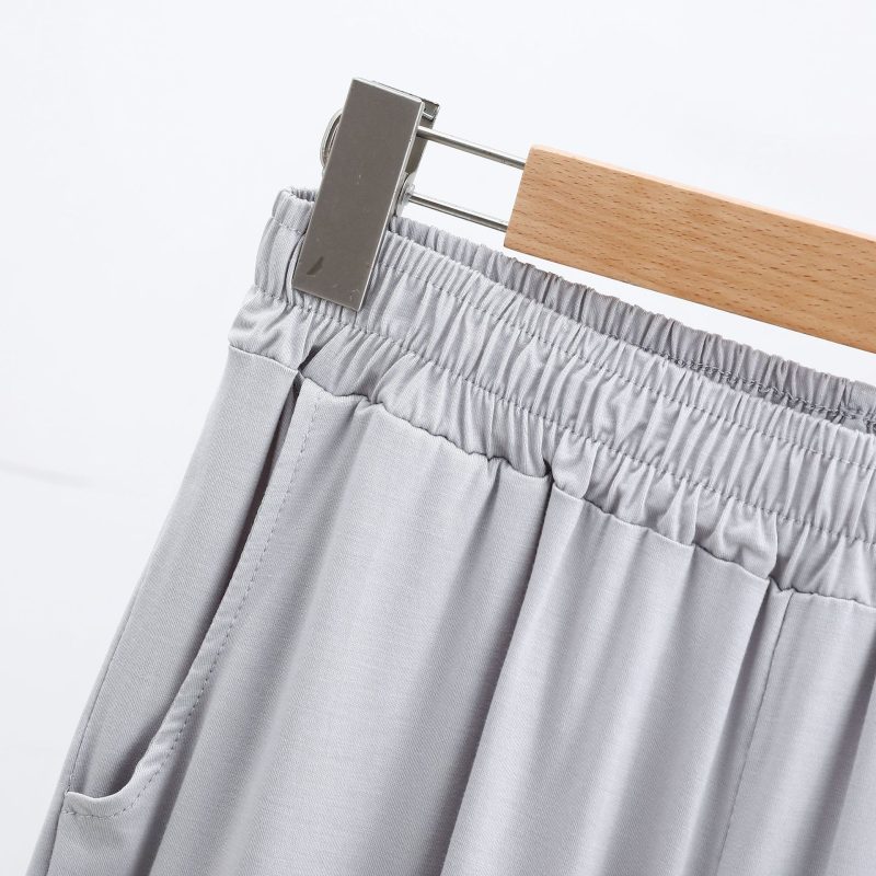 Men's Sleepwear Shorts Loose Cotton Oversized Draped Deep Pocket Pajamas Thin Elastic Short Pijama Pants for Men Lounge Wear - Image 5