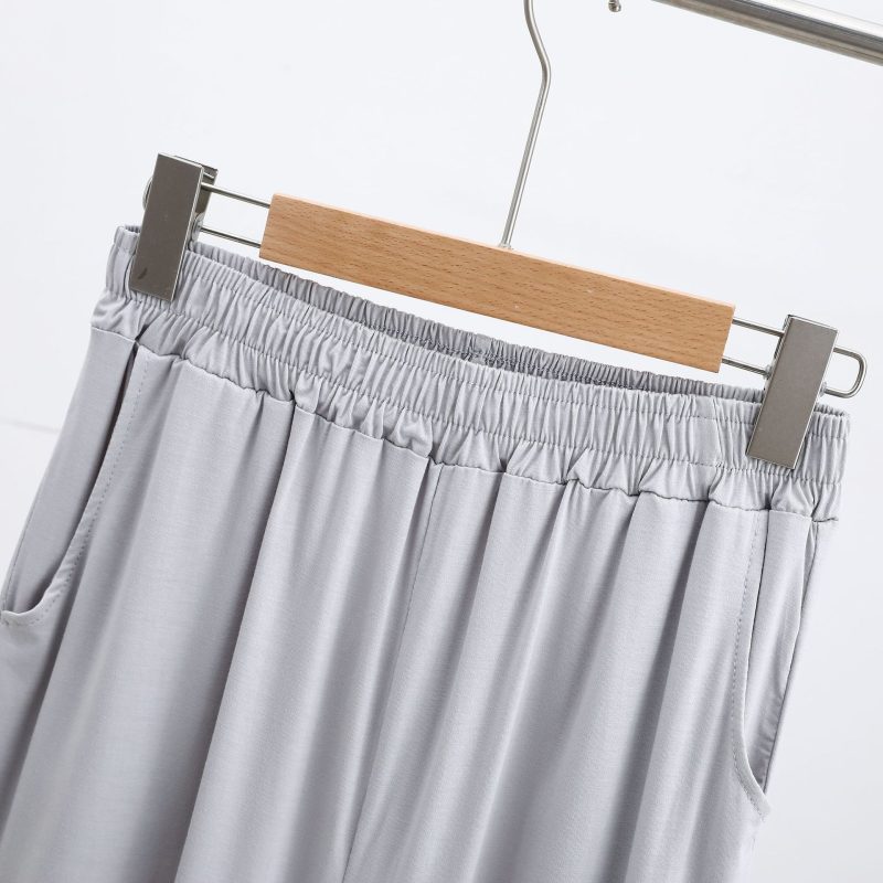 Men's Sleepwear Shorts Loose Cotton Oversized Draped Deep Pocket Pajamas Thin Elastic Short Pijama Pants for Men Lounge Wear - Image 6