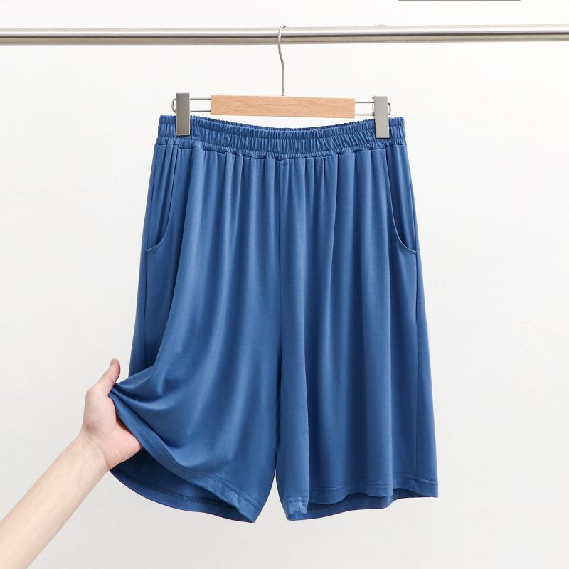 Men's Sleepwear Shorts Loose Cotton Oversized Draped Deep Pocket Pajamas Thin Elastic Short Pijama Pants for Men Lounge Wear - Image 7