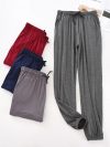 Japanese new spring and autumn men's pajamas men's modal home pants tapered pants elastic loose large size trousers pajama pants