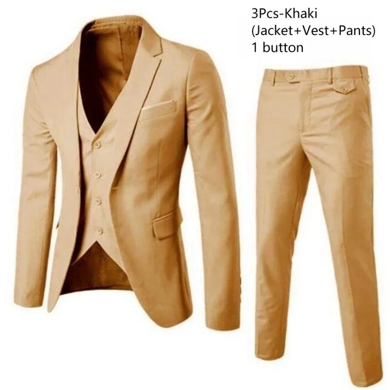 Wedding Suits For Men Elegant Blazers Outfit Set 3 Pieces Jackets Vest Pants Full 2024 Luxury Fashion Classic Business Formal - Image 29