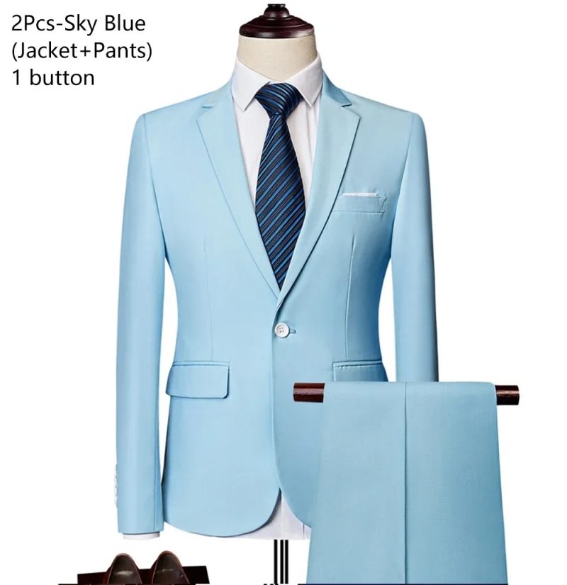 Wedding Suits For Men Elegant Blazers Outfit Set 3 Pieces Jackets Vest Pants Full 2024 Luxury Fashion Classic Business Formal - Image 31