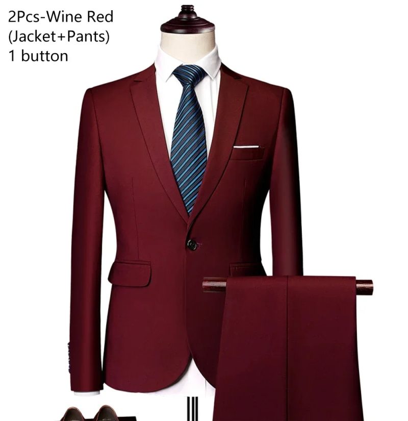 Wedding Suits For Men Elegant Blazers Outfit Set 3 Pieces Jackets Vest Pants Full 2024 Luxury Fashion Classic Business Formal - Image 32