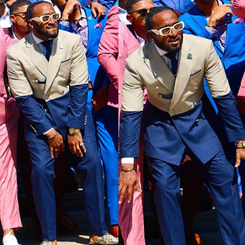 Causal Suits Tuxedos For Black man Single Breasted Peaked Button Lapel 2 Piece (Blazer Pant) Custom Size Special Party Occasion