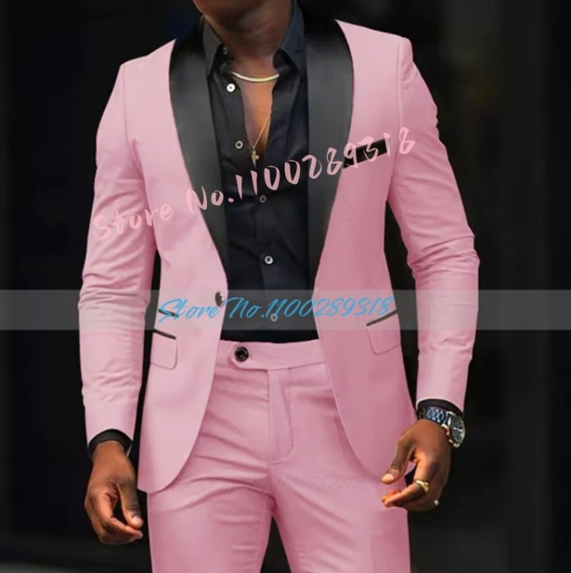 Men's Suit Jacket Autumn Slim Fit One Button Blazer Fashion New Formal England Male Dress Coat Trousers Pants 2 Pieces Set - Image 15