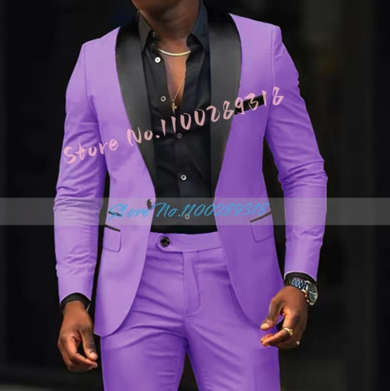 Men's Suit Jacket Autumn Slim Fit One Button Blazer Fashion New Formal England Male Dress Coat Trousers Pants 2 Pieces Set - Image 16