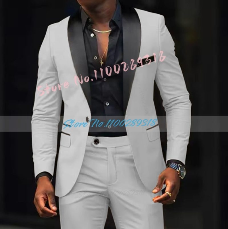 Men's Suit Jacket Autumn Slim Fit One Button Blazer Fashion New Formal England Male Dress Coat Trousers Pants 2 Pieces Set - Image 17